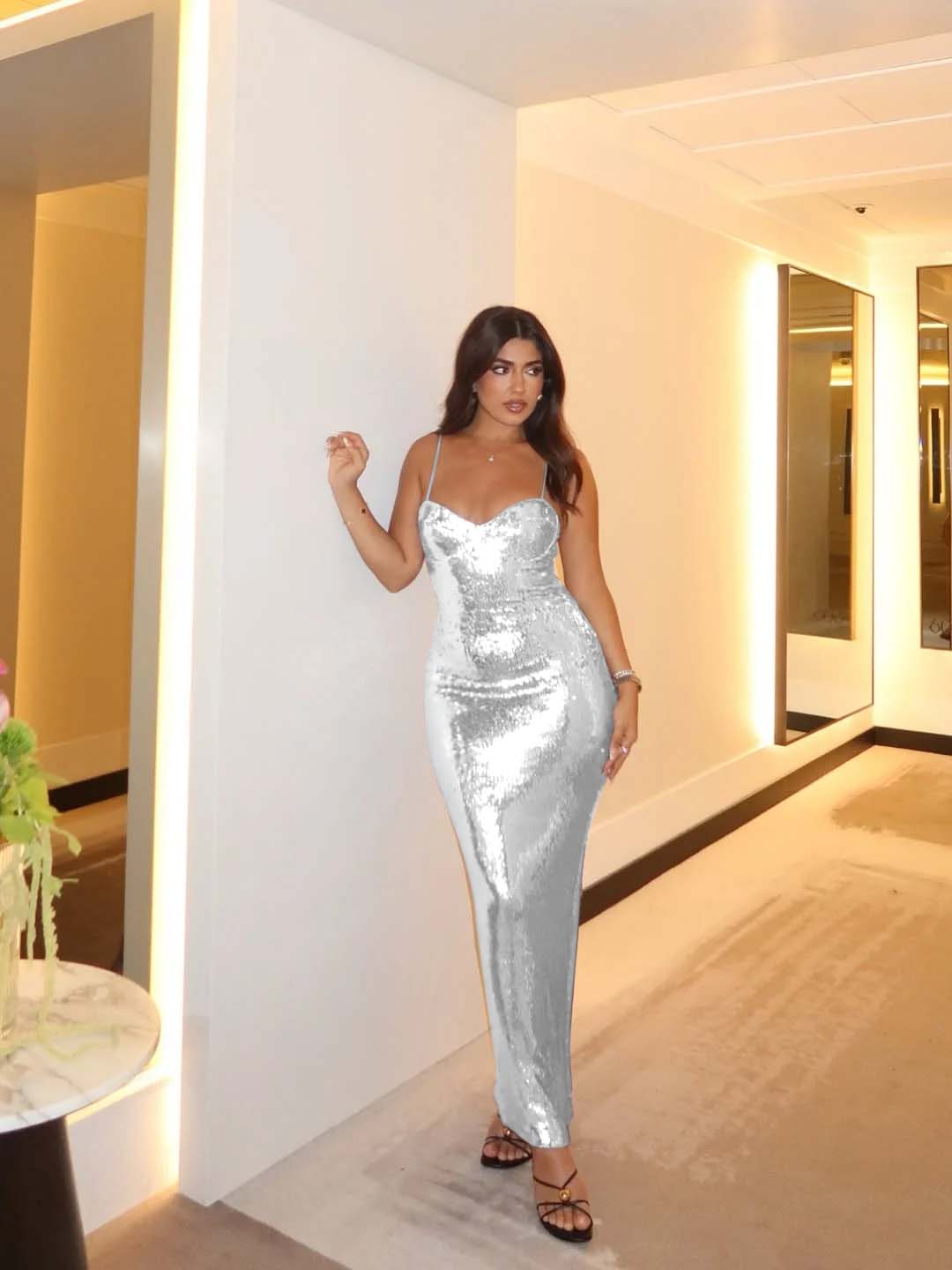 Spaghetti Strap Sleeveless Long Mermaid Prom Dress With Pleated YK0527