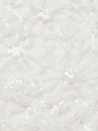 White Lace Classic Crew Neck Sleeveless A-Line Maxi Dress