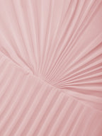 Pink Pleated Classic Strapless Sleeveless A-Line Maxi Dress