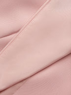 Pink Irregular Craftsmanship Ruched A-Line Short Sleeve Midi Dress