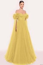 Sleeveless Strapless Off the Shoulder Long Prom Dress With Pleated WQ0206