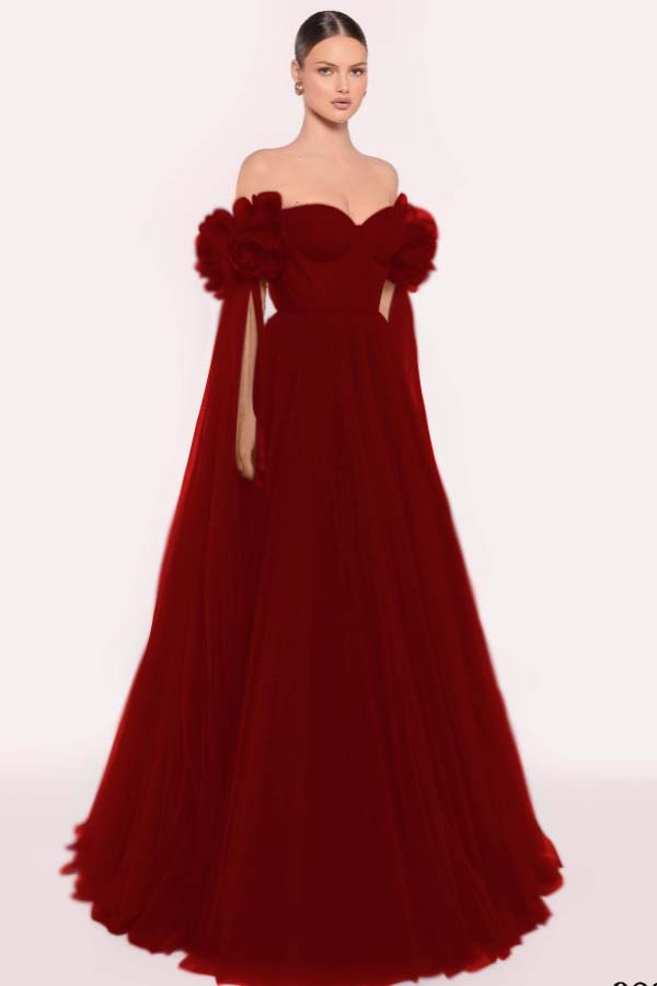 Sleeveless Strapless Off the Shoulder Long Prom Dress With Pleated WQ0206