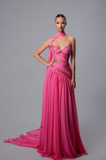 Strapless Sweetheart Sleeveless Long Prom Dress With Pleated WQ0197