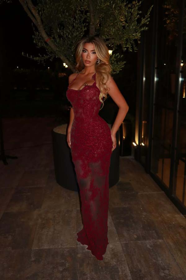 Halter Sleeveless Long Mermaid Prom Dress With Lace Embroidery WQ0329