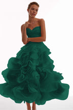 Chic Strapless Sweetheart Sleeveless Long Prom Dress With Pleated WQ0126