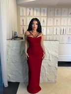 Cocoslly Spaghetti Straps Sleeveless High Waist Long Mermaid  Prom Dress | Brown Sequins YK0969