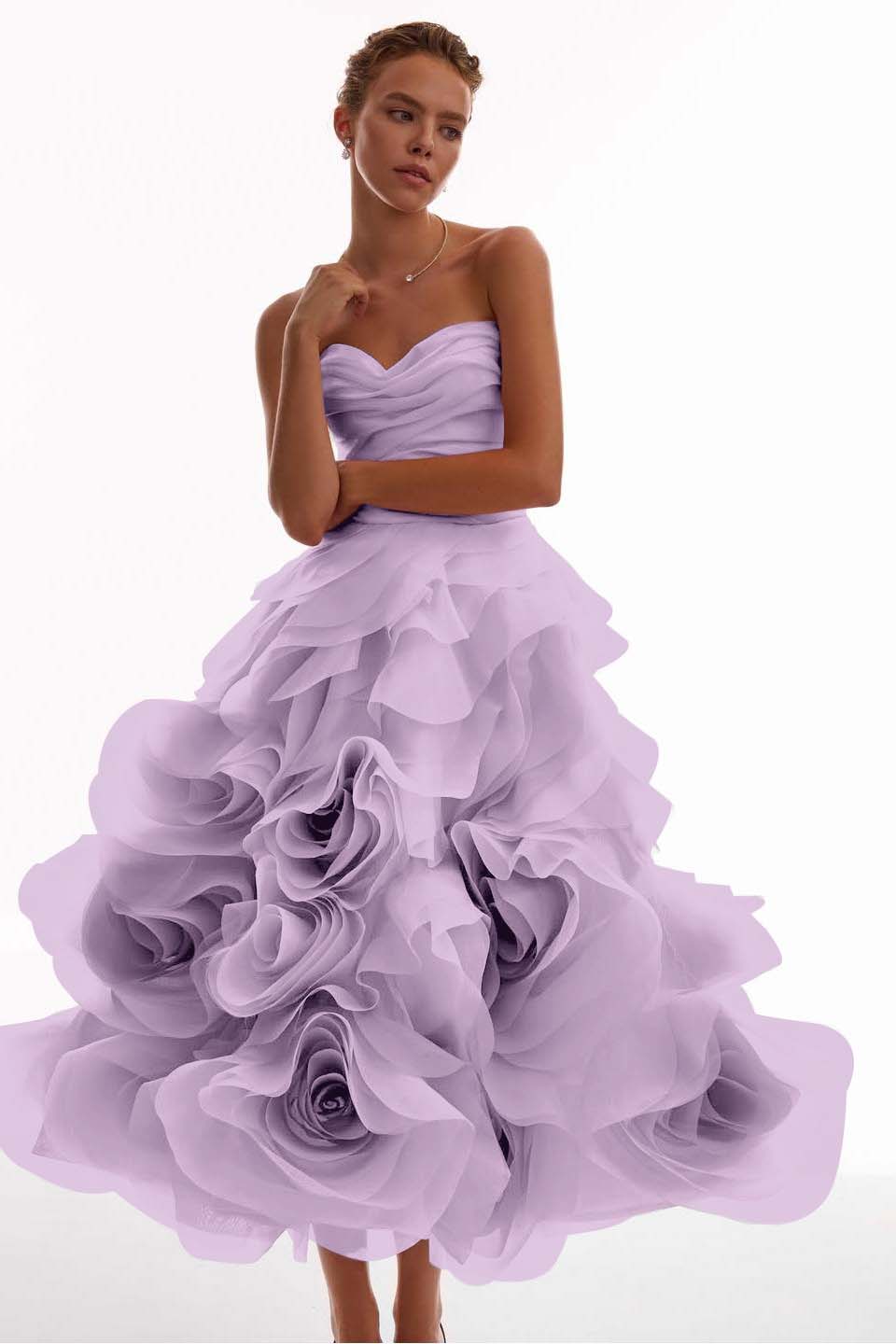 Chic Strapless Sweetheart Sleeveless Long Prom Dress With Pleated WQ0126