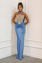 Strapless Sleeveless Long Mermaid Prom Dress With Beading Pleated WQ0179