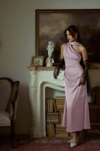 One Shoulder Sleeveless Long Mermaid Prom Dress With Pleated YK0042