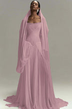Chic Strapless Sleeveless Long Prom Dress With Pleated Ruffles WQ0086