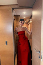 Strapless Sleeveless Long Prom Dress With Pleated Appliques JQ0079