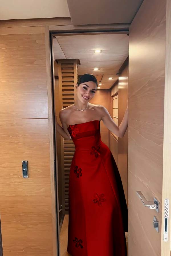 Strapless Sleeveless Long Prom Dress With Pleated Appliques JQ0079