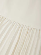Off White Ruched Split Joint Knit Spaghetti Sleeveless Sheath Maxi Dress