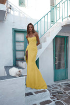 Strapless Sleeveless Long Mermaid Prom Dress With High Split YK0120