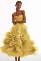 Chic Strapless Sweetheart Sleeveless Long Prom Dress With Pleated WQ0126