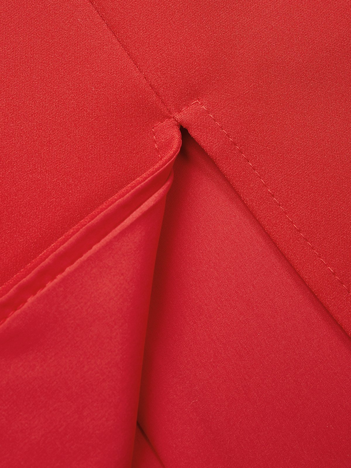 Red Slit Off The Shoulder A-Line Midi Dress
