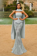 Strapless Sleeveless Long Mermaid Prom Dress With Appliques WQ0321