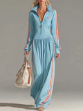 Women鈥檚 Zip-Up Sporty Long Sleeve Athleisure Dress