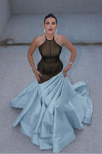 Stunning Halter Sleeveless Long Mermaid Prom Dress With Pleated WQ0122