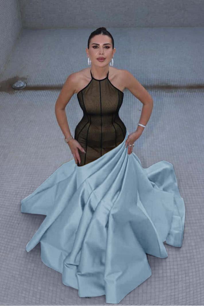 Stunning Halter Sleeveless Long Mermaid Prom Dress With Pleated WQ0122
