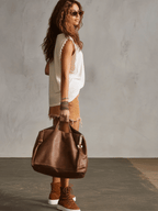 Western Retro Frayed Camel Denim Mini Skirt And Shorts