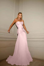 Strapless Sleeveless Sweetheart Long Prom Dress With Pleated YK0128