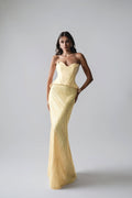 Sleeveless Strapless Long Mermaid Prom Dress With Pleated Sequins WQ0265