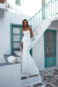 Strapless Sleeveless Long Mermaid Prom Dress With High Split YK0120