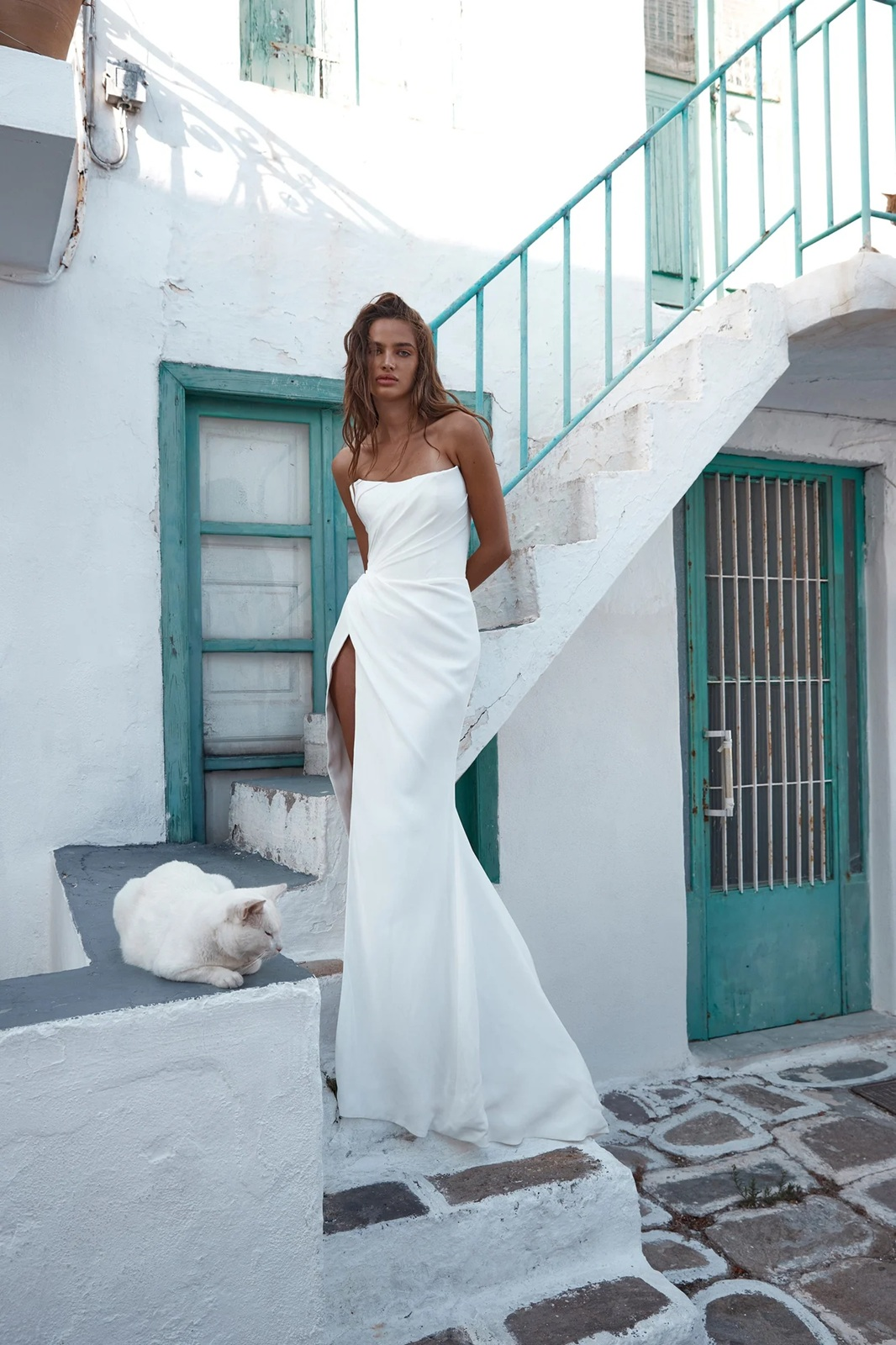 Strapless Sleeveless Long Mermaid Prom Dress With High Split YK0120