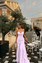 Cocoslly Strapless Sleeveless High Waist Long Prom Dress With Ruffles And Pleated | Dusty Sage Chiffon LR0540