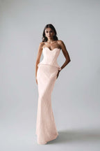 Sleeveless Strapless Long Mermaid Prom Dress With Pleated Sequins WQ0265
