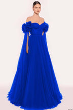 Sleeveless Strapless Off the Shoulder Long Prom Dress With Pleated WQ0206