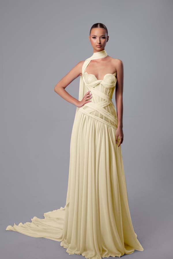 Strapless Sweetheart Sleeveless Long Prom Dress With Pleated WQ0197