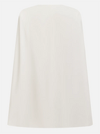 White Buckle Blazer V Neck Sleeveless A-Line Mini Homecoming Dress