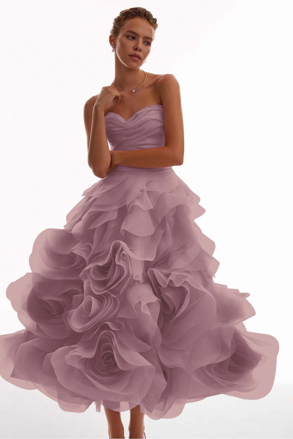 Chic Strapless Sweetheart Sleeveless Long Prom Dress With Pleated WQ0126