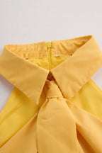 Stylish Sleeveless Halter Blouse with Neck Tie Detail