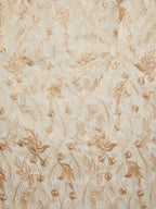 Champagne Embroidery Lace Boat Neck Sleeveless Sheath Maxi Dress