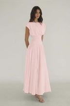 Cocoslly Bateau Simple Summer Sleeveless Long Prom Dress With Beadings | Lilac Chiffon ZT0652