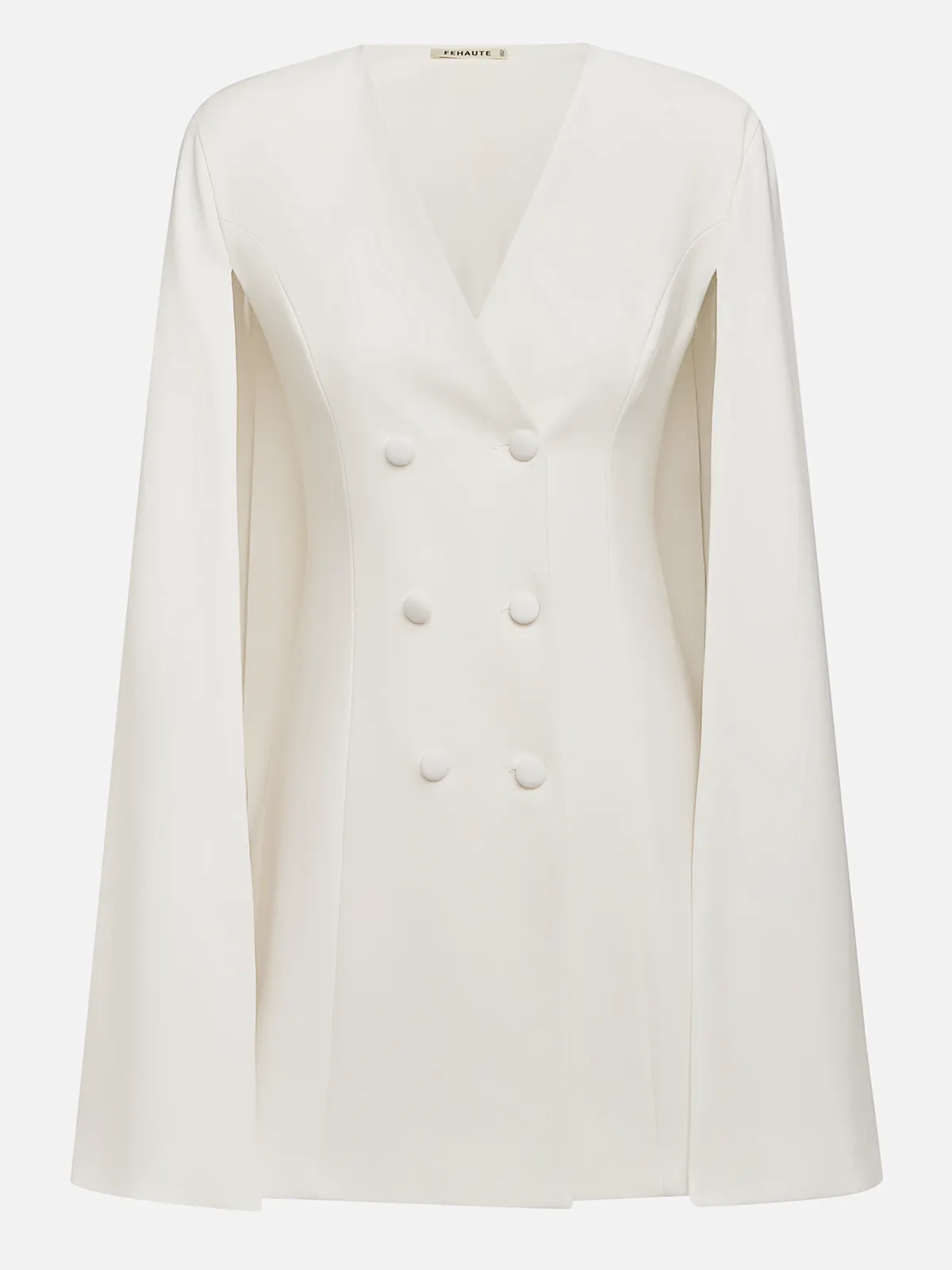 White Buckle Blazer V Neck Sleeveless A-Line Mini Homecoming Dress
