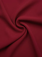 Wine Red Ruffled Classic One Shoulder Mermaid Maxi Dress