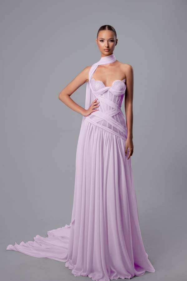 Strapless Sweetheart Sleeveless Long Prom Dress With Pleated WQ0197