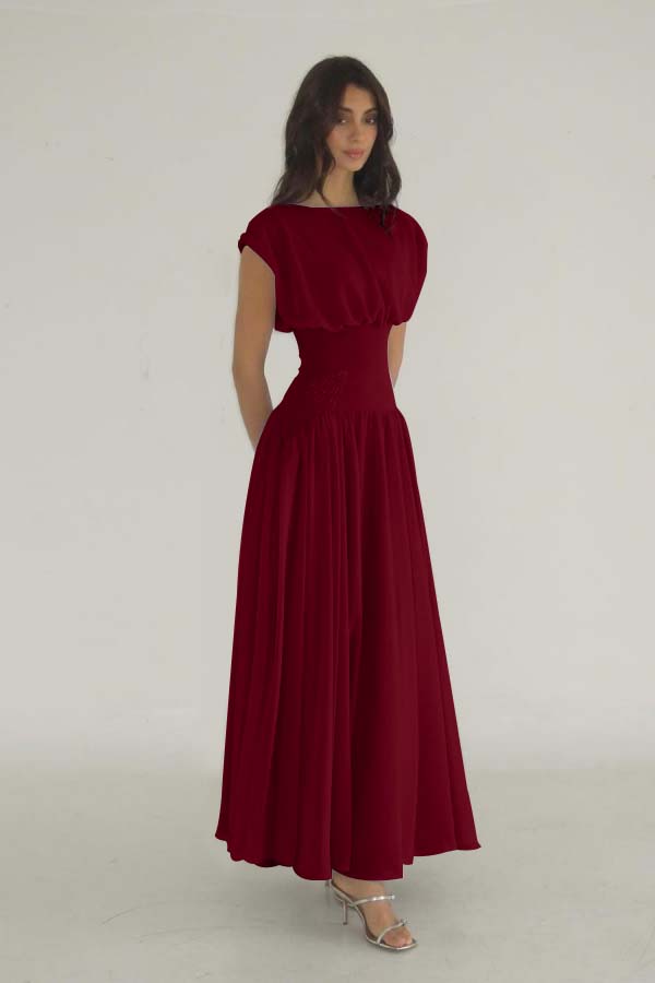 Cocoslly Bateau Simple Summer Sleeveless Long Prom Dress With Beadings | Lilac Chiffon ZT0652