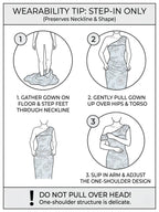 Light Blue Jacquard Classic Off The Shoulder Sleeveless Bodycon Floor-length Gown Dress