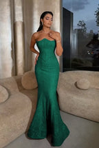 Cocoslly Strapless Sleeveless High Waist Long Mermaid Prom Dress | Lilac Sequins ZT0602