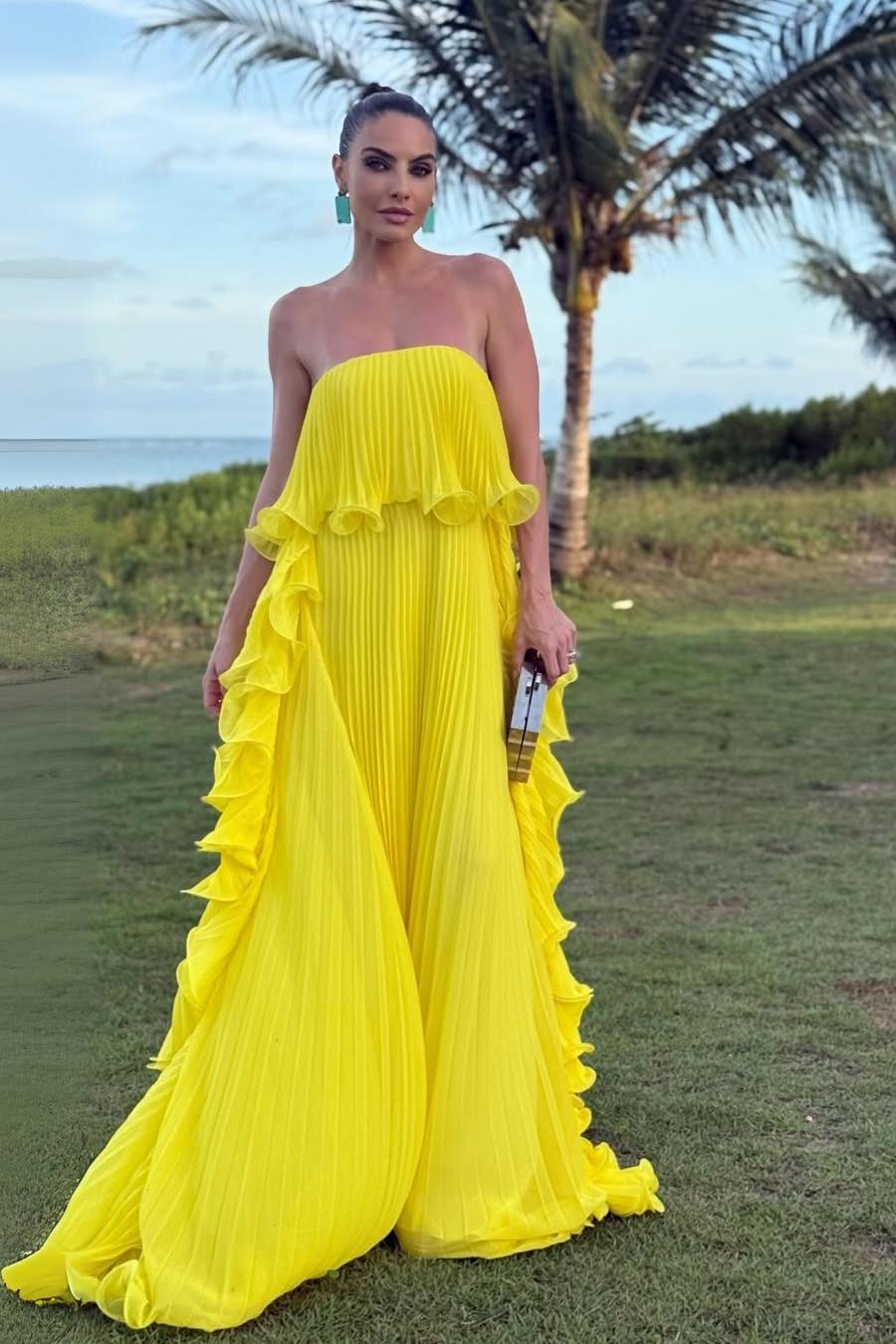 Charming Strapless Sleeveless Long Prom Dress With Pleated Ruffle WQ0065