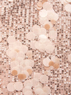 Champagne Glitter Sequin Square Neck Sleeveless Mermaid Midi Dress