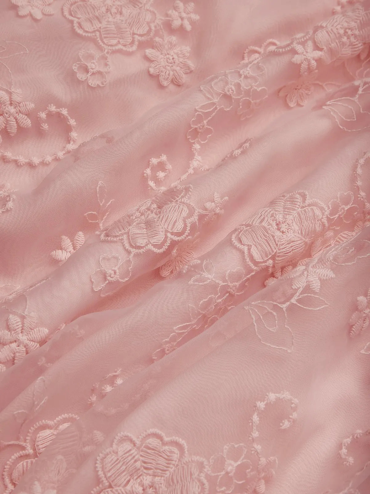Deep Pink Bow Embroidery Classic V Neck Sleeveless A-Line Midi Dress With Pockets