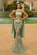 Strapless Sleeveless Long Mermaid Prom Dress With Appliques WQ0321