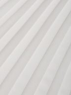 White Pleated Satin Strapless Sleeveless A-Line Maxi Dress