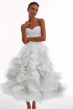Chic Strapless Sweetheart Sleeveless Long Prom Dress With Pleated WQ0126